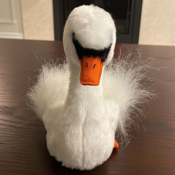 TY Beanie Baby 9" GRACIE the White Swan Plush Stuffed Animal Toy Excellent Con… - Picture 9 of 9
